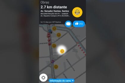 Atualmente, cerca de 140 mil santistas têm o Waze instalado em seus smartphones