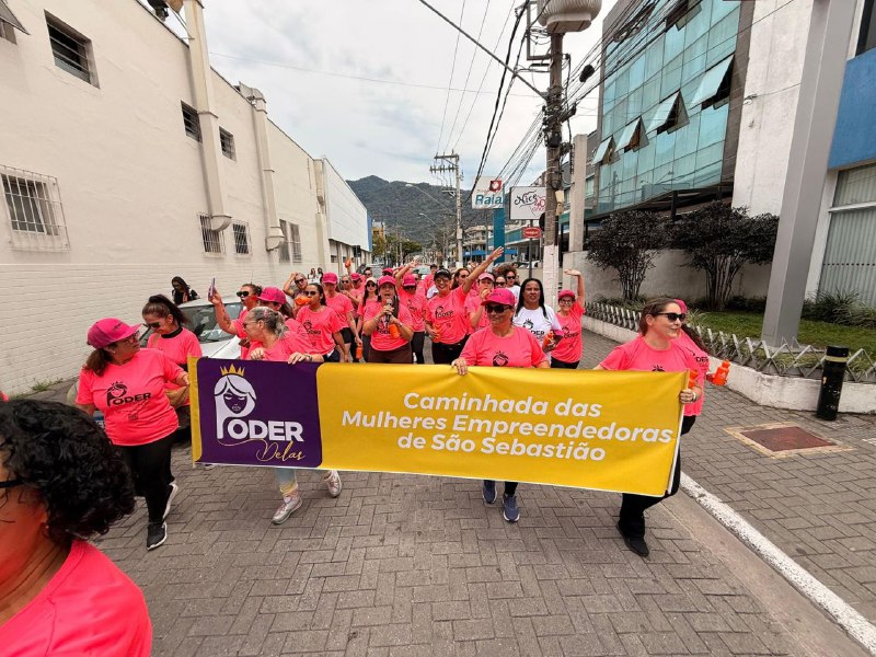 Mulheres empreendedoras participam da 1ª Caminhada O Poder Delas em São Sebastião
