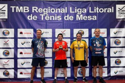 Atletas de Bertioga conquistam nove medalhas em competições regionais de tênis de mesa