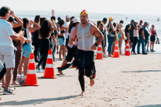 Atletas durante o Circuito Itaú BBA TRIDAY Series em Bertioga.