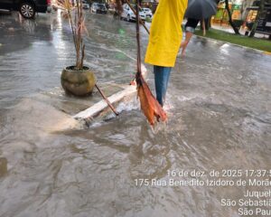 Fortes chuvas causam alagamentos em São Sebastião | Foto: Divulgação - PMSS
