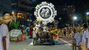 Escolas de samba se apresentam no desfile de Carnaval em Bertioga