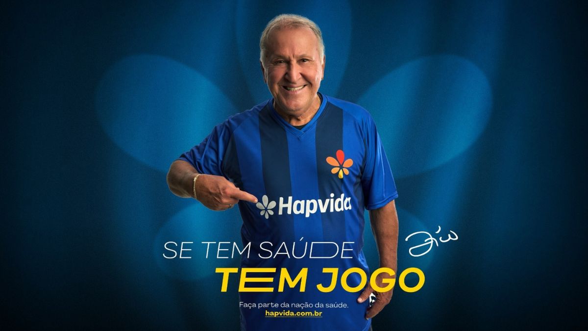 Zico em campanha da Hapvida sobre saúde e qualidade de vida