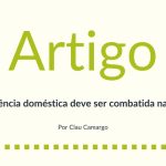 Arte padrão de artigo - conscientização e combate à violência doméstica contra mulheres