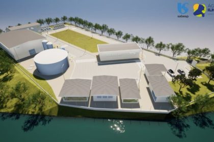 Vista do sistema de produção Água Branca em Ilhabela, onde será instalada a primeira usina de dessalinização do estado de São Paulo pela Sabesp