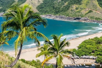 Vista da Praia do Bonete em Ilhabela, litoral norte de São Paulo, eleita uma das 100 melhores praias do mundo pelo ranking Best Beaches in the World