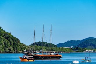 Vista de Bertioga, eleita o segundo melhor destino do Brasil para turismo do sono