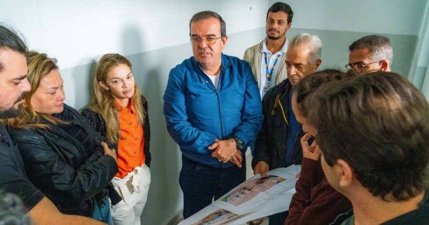 Obras de adaptação do futuro Caps de Bertioga no bairro Vista Linda