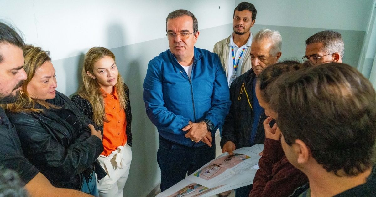 Obras de adaptação do futuro Caps de Bertioga no bairro Vista Linda