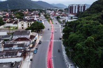 Trecho da avenida Anchieta em Bertioga que será interditado para a Festa Junina da APAE