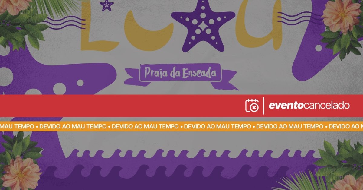 Praia da Enseada, em São Sebastião, local previsto para o Luau da Enseada, cancelado por previsão de chuva